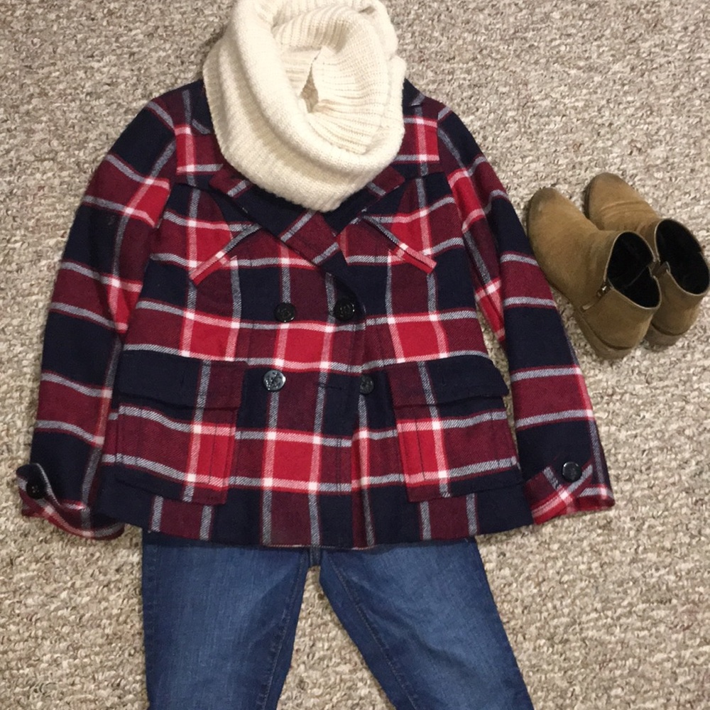 American eagle plaid coat